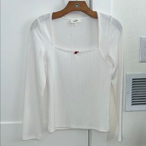 White Long Sleeve Top